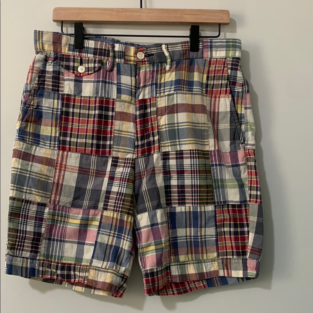 Ralph Lauren Red and Blue Flat Front Shorts